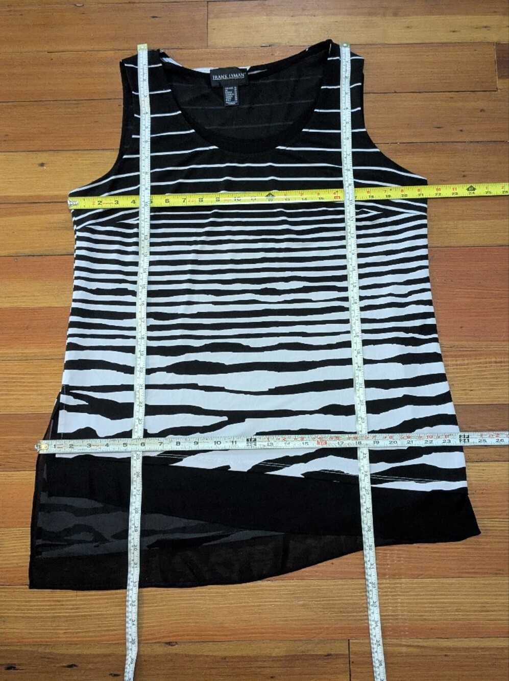FRANK LYMAN DESIGN - SIZE 16 Zebra-Striped Tunic - Picture 4 of 16